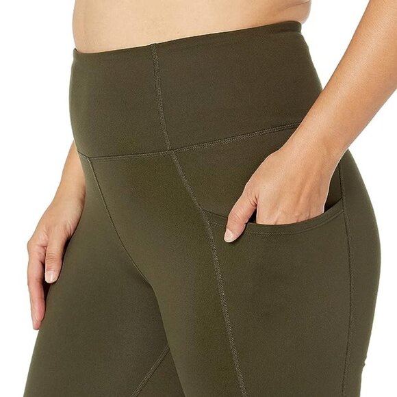 New Core 10 All Day Comfort High Waist Yoga Legging With Side Pockets Olive - Picture 4 of 8